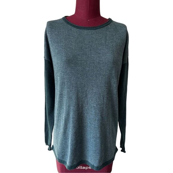 Smartwool Womens Shadow Pine Colorblock Sweater size S in Mist Blue Twilight Mar - Picture 1 of 6